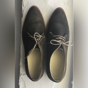 NISOLO James Leather Oxford, Olive Green. Size 9
